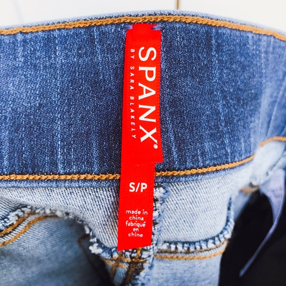 Spanx Distressed High Waist Ankle Denim Leggings S - Picture 12 of 14